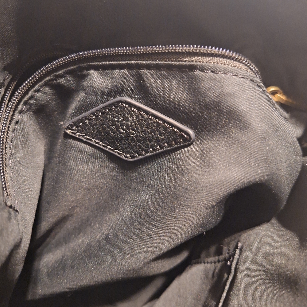 Fossil Black Leather Crossbody Bag - Picture 8 of 10